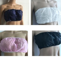 Waist Tummy Shaper 50Pcs/Set Women Non-Woven Disposable Bandeau Bra Strapless Tie Back Strap Bralette Underwear Top Brassieres for Tanning 230811