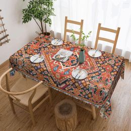 Table Cloth Rectangular Waterproof Antique Persian Tribal Turkish Kilim Tablecloth Cover Vintage Bohemian Ethnic Art