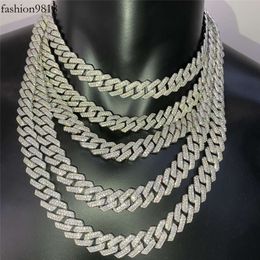 Popular Design Trend Bar Cuban Chain For Men And Women Hip Hop S Sier Moissanite Necklace Accessories