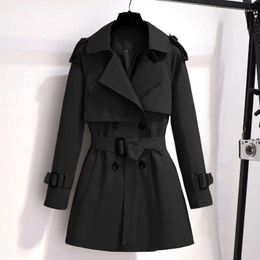 Women's Trench Coats Womens Autumn Jackets And 2023 Short Coat Korean Style Casual Lapel British Cropped