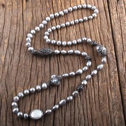 Pendant Necklaces RH Fashion Boho Jewellery Pearl Beads Knotted Handmake Paved Freshwater Women Bohemia Necklace