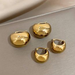 Hoop Earrings DODOHAO 2023 Geometric Ear Buckle For Women Girl Luxury Small Gold Plated Earring Jewelry Friend Gift