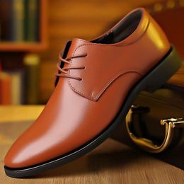 Dress Shoes Men Casual Shoes Artificial Pu Leather Point Toe Business Shoes For Men Classic Solid Colour Fashion Chaussure Homme 230812