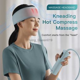 Electric Air Pressure Head Massager Heating Headband Kneading Head Massage Belt Scalp Deep Massage Headache Pain Relief HKD230812