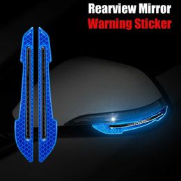 2pcs Car Rearview Mirror Reflective Stickers Decals Auto Styling Night Driving Safety Warning Door Tail Reflector Markers R230812