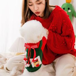 Dog Apparel 2023Christmas Pet Cat Clothes Small Dogs Cats Santa Costume Sweater Coat Kitten Puppy Outfit Hoodie Winter Warm