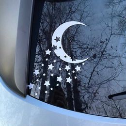 Moon and Falling Stars Design Car Styling Windows Decor Stickers And Decals Vinyl Accessories For Seat leon mk3 Bmw e46 Hyundai R230812