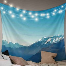 Tapestries Mountains Landscape Tapestry Wall Hanging Festival Decoration Hanging Cloth Tapestry for Home Room Decor R230812