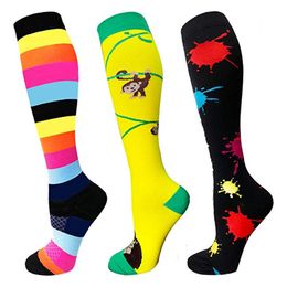 Sports Socks High Elastic Unisex Compression Stockings 2030 Mmhg Graduated For Running Flight Travel Boost Stamina Men Women 230811