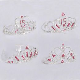 Hair Clips Cute Princess Tiaras And Crowns Bride Wedding Headdress Girl Women Rhinestone Accessory Jewellery Birthday 15 Years Party
