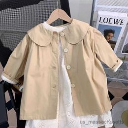 Jackets 2023 Fashion Girls Baby Trench Coats Jackets Spring Autumn Casual Overcoats Children Kids Tops Clothes R230812