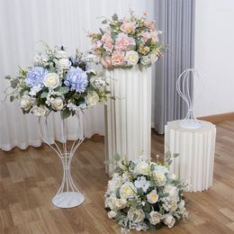 Decorative Flowers Wedding Artificial Road Leading Flower Ball T-Stage Decor Decoration Dinner Table Floral Arrangement