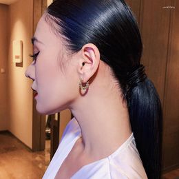Hoop Earrings European And American Retro Metal C-shaped Semicircular For Womans 2023 Fashion Jewelry Party Luxury Accessories
