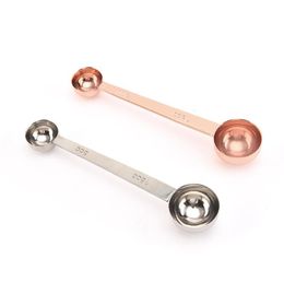 Stainless Steel Coffee Scoop Tea Coffee Measuring Spoon Double End Sugar Coffee Spoon Tablespoon Kitchen Tool Accessories SN4200