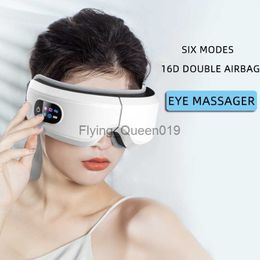 Heated Eye Massager 16D Smart Vibration Eye Care Instrument With Bluetooth Eye Massage Glasses Fatigue Pouch Wrinkle HKD230812