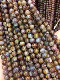 Beads Loose Pietersite Round 8/10mm 14" For DIY Jewellery Making FPPJ Wholesale Nature Gem Stone