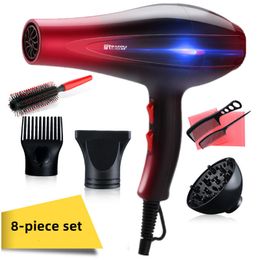 Hair Dryers Professional Dryer 2200w Powerful Fast Heating Cold And Air Anion 8piece Suit Salon Household 230812