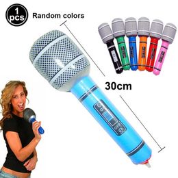 Decoration Microphone Balloons Karaoke Inflatable Speaker For 80s 90s Decor Boy Rapper Hip Hop Birthday Music Mike Toy