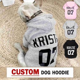 Pet Clothes Dog Hoodie Custom French Bulldog Puppy Coat Sweatshirt Cotton Winter Dog Cat Clothing For Small Large Dogs Chihuahua HKD230812