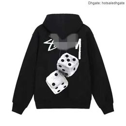 2023 Men's SY Hoodie Luxury Brand Street Couple Sweatshirt Black 8 Dice Print Design Trend Autumn And Winter Sweater Mens And Women's Hoodies UALF