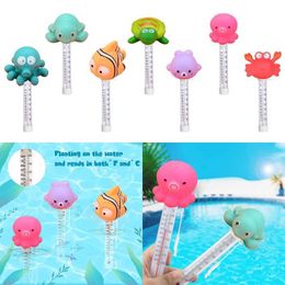 Ocean 3D Animal Floating Pool Thermometer Tub Swimming Pools for Indoor Outdoor Temperature Measuring Supplies Dropshipping