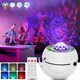 Star Projector Galaxy Night Light with Remote Control Music Speaker Voice Control Timer for Kids Adults Bedroom Decoration Party HKD230812