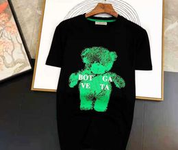 Designer fashion Luxury bottega Classic T Shirt High quality new half sleeve BV green bear printing men and women T-shirt venetta Pure Cotton couple Hip Hop T Shirts06