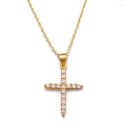 Pendant Necklaces Luxurious Cross Necklace For Women Fashion Simple Jewelry Charm Cute Sweet Romantic Trendy Accessories