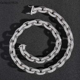 Design O Shape 13Mm Gold Plated Sterling Sier Vvs Moissanite Iced Out Cuban Link Chain With Gra Certificate
