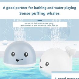 Baby Bath Toys Kids Cute Cartoon Whale Floating Spraying Water Spout Spray Shower Bathing Swimming Bathroom Toy 210712 Drop Delivery Dhp6R