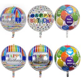 Decoration 22-Inch New Perfect Circle Aluminum Film Transparent 4D Balloon Birthday Theme Decoration Balloon