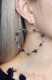 Hoop Earrings Selling Contracted Thorns Roses Love Small Light Luxury Design Female Temperament