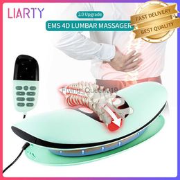 Rechargeable Lumbar Massager Waist Pain Relief Relaxation Heating Vibration Massage Relax Back Muscle Relieves Body Fatigue HKD230812