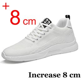 Height Increasing Shoes Men Sneakers Elevator Shoes Hidden Heels Breathable Heightening Shoes For Men Increase Insole 6CM Sports Casual Height Shoes 48 230811