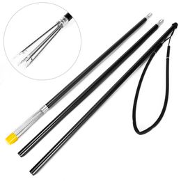 Fishing Accessories 3Piece Harpoon Aluminium Alloy Gaff Hook with 5 Barbed Prongs Lanyard for Catch Fish 230811