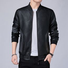 Men's Jackets Big Size Black For Mens Style Oversize Moto Faux Leather Biker Zipper Coats Autumn Winter Clothing 230812