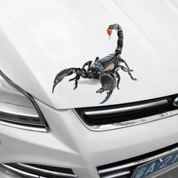 Sticker 3D Spider Lizard Scorpion Moto Stickers Animal Pattern Vehicle Window Mirror Bumper Decal Decor Car Accessories R230812