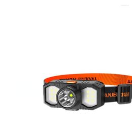 Headlamps LED Headlight COB Mini Lighting Outdoor Long S Head-mounted Torch USB Rechargeable Waterproof Electric Fishing Light