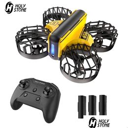 Electric/Rc Aircraft Hs450 Mini Rc Drone Headless S Quadrocopter One Key Land Hovering 3 Batteries Helicopter 211104 Drop Delivery T Dhtdp