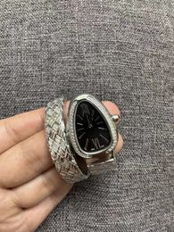 Women's Watch Quartz Movement SERPENTINSPIG Watch Snake Shape Unique Art Style Design Jewelry Material Zircon Inlaid Diamond Craft Dial Designer Watches
