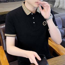 2023 Summer New Polo Shirt Short Sleeve Men's Fashion Thin Style Fashion Brand Polo Collar Embroidery Youth Korean Edition T-shirt