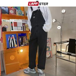 Men's Pants LAPPSTER Harajuku Y2k Hip Hop Denim Jumpsuits 2023 Overall Streetwear Causal Rompers Jeans Korean Fashion Baggy 2XL 230812
