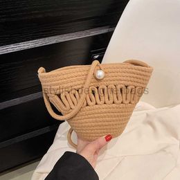 Beach Diagonal grass woven bag cotton thread mobile phone change key hollowed out casual and cute bagstylishdesignerbags