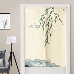 Sheer Curtains Chinese Flower and Bird Door Curtain Porch Bedroom Kitchen Bathroom Partition Doorway 230812