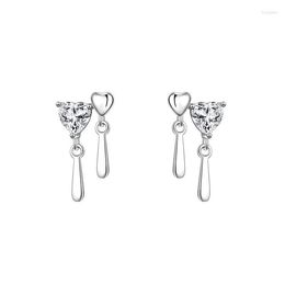Stud Earrings 2023 Love Water Drop Trendy Exquisite Fashion Niche Design Simple And Small