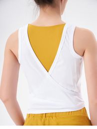 Women's Tanks Vest Moisture Absorbing Quick Drying Slim Fit Breathable Cross Back Small Tops 2023 Summer Sleeveless Casual Tank Top