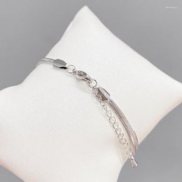 Charm Bracelets Ie Student Gift Bracelet Female Micro-inset Zircon Hand Decoration Fashion Exquisite Slimming