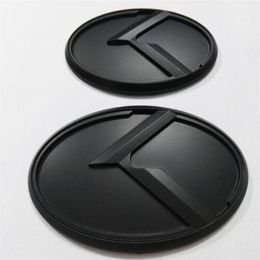 2pcs New 3D black K logo badge emblem sticker fit KIA OPTIMA K5 2011-2018 car emblems2548