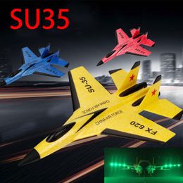 ElectricRC Aircraft FX620 Su SU35 glider model fixed wing Radiocontrolled aircraft foam children's electric toys 230812