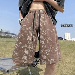 Men's Shorts Summer Men Fashion Retro Printed Streetwear Hip-hop Loose Straight Mens Beach Large Size M-5XL